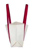 Torba bawełniana z dnem i uszami dookoła - Zdjęcie bok