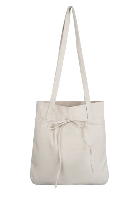 Torba bawełniana płaska z szeroką listwą - Zdjęcie