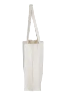 Torba bawełniana z dnem, z przeszytymi bokami - Zdjęcie bok