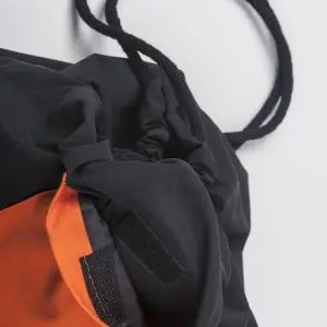 Pomarańczowa torba bawełniana z czarnym uchwytem