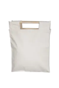 Torba bawełniana z drewnianymi rączkami - Zdjęcie