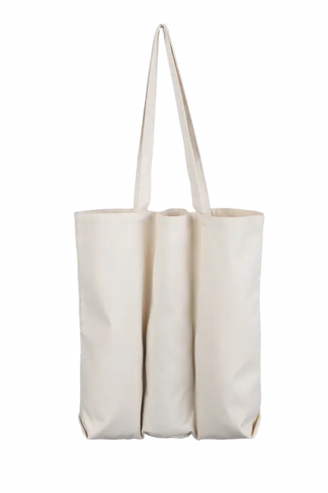 torba bawełniana na butelki 3 komorowa