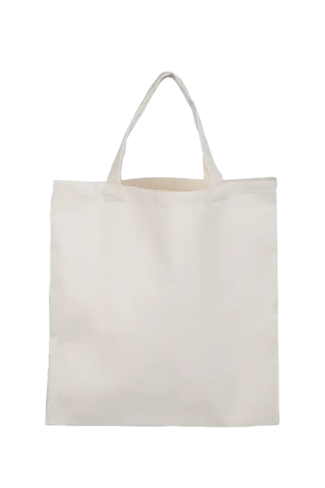 Torba bawełniana płaska z krótkim uchem - Zdjęcie