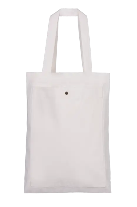 Torba bawełniana z kieszenią na froncie - Zdjęcie