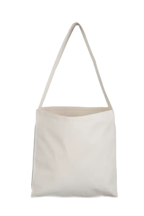 Torba bawełniana z przeszytymi bokami na ramię - Zdjęcie